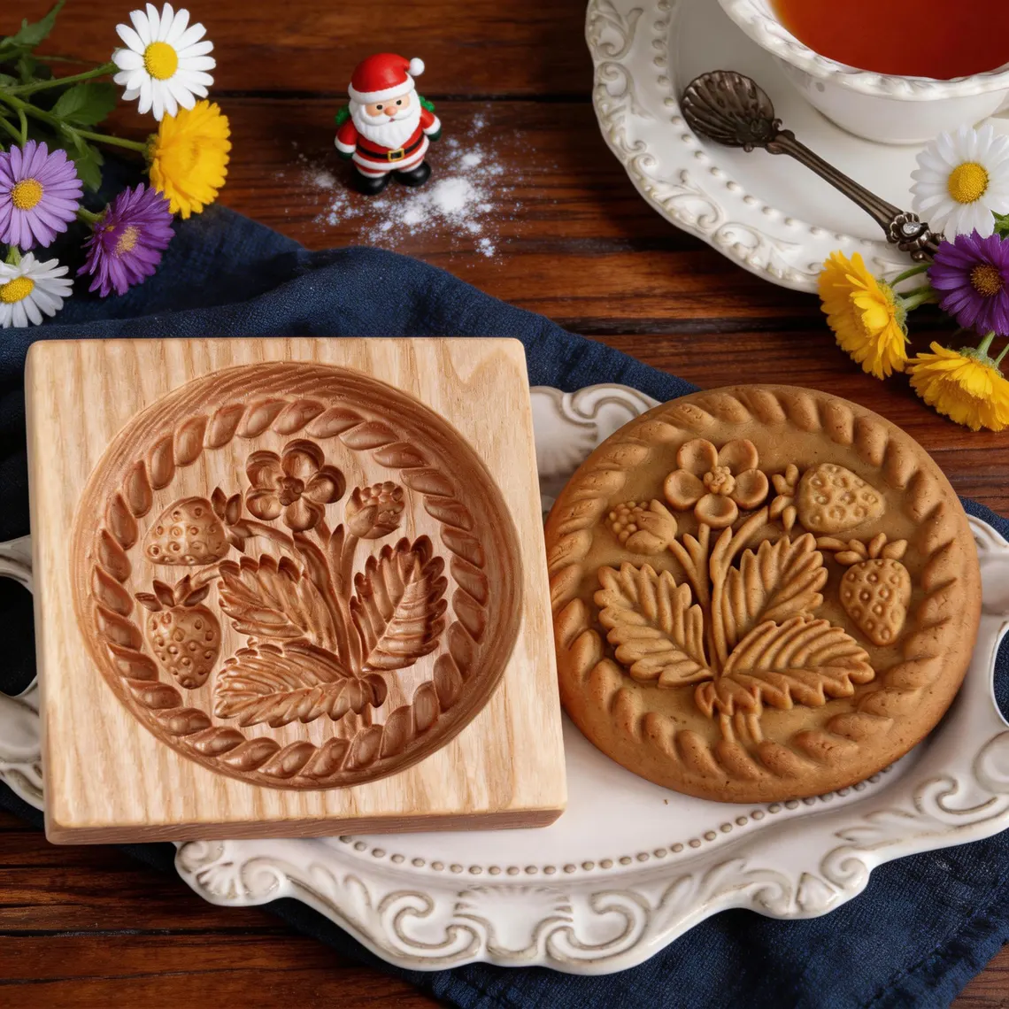 Strawberry Wooden Cookie Cutter