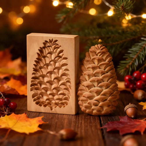 Pinecone Wooden Cookie Cutter