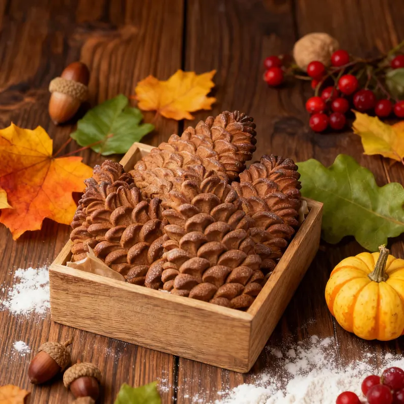 Pinecone Wooden Cookie Cutter