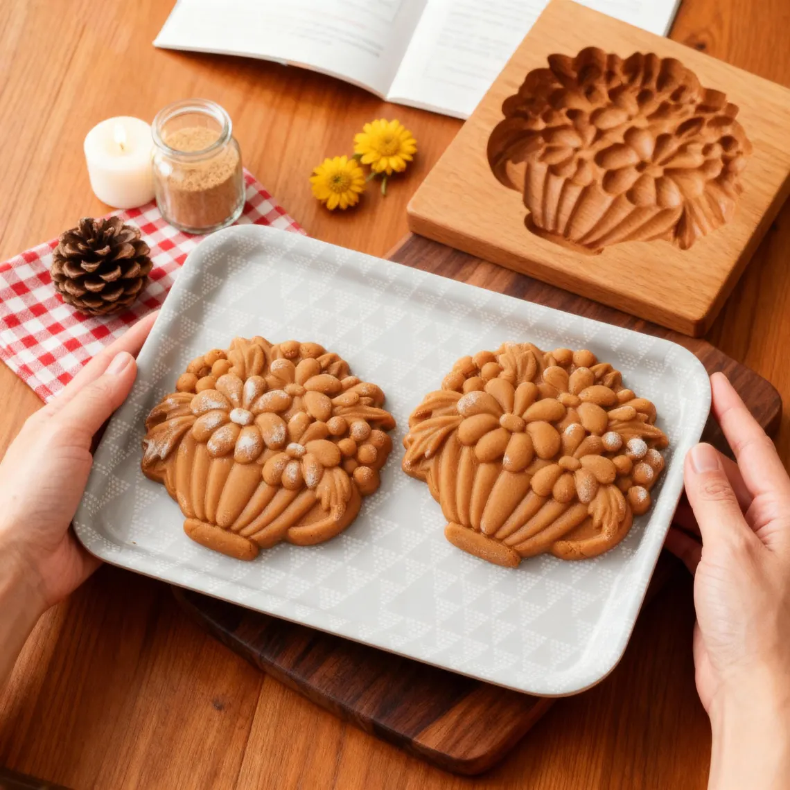 Chamomile Wooden Cookie Cutter