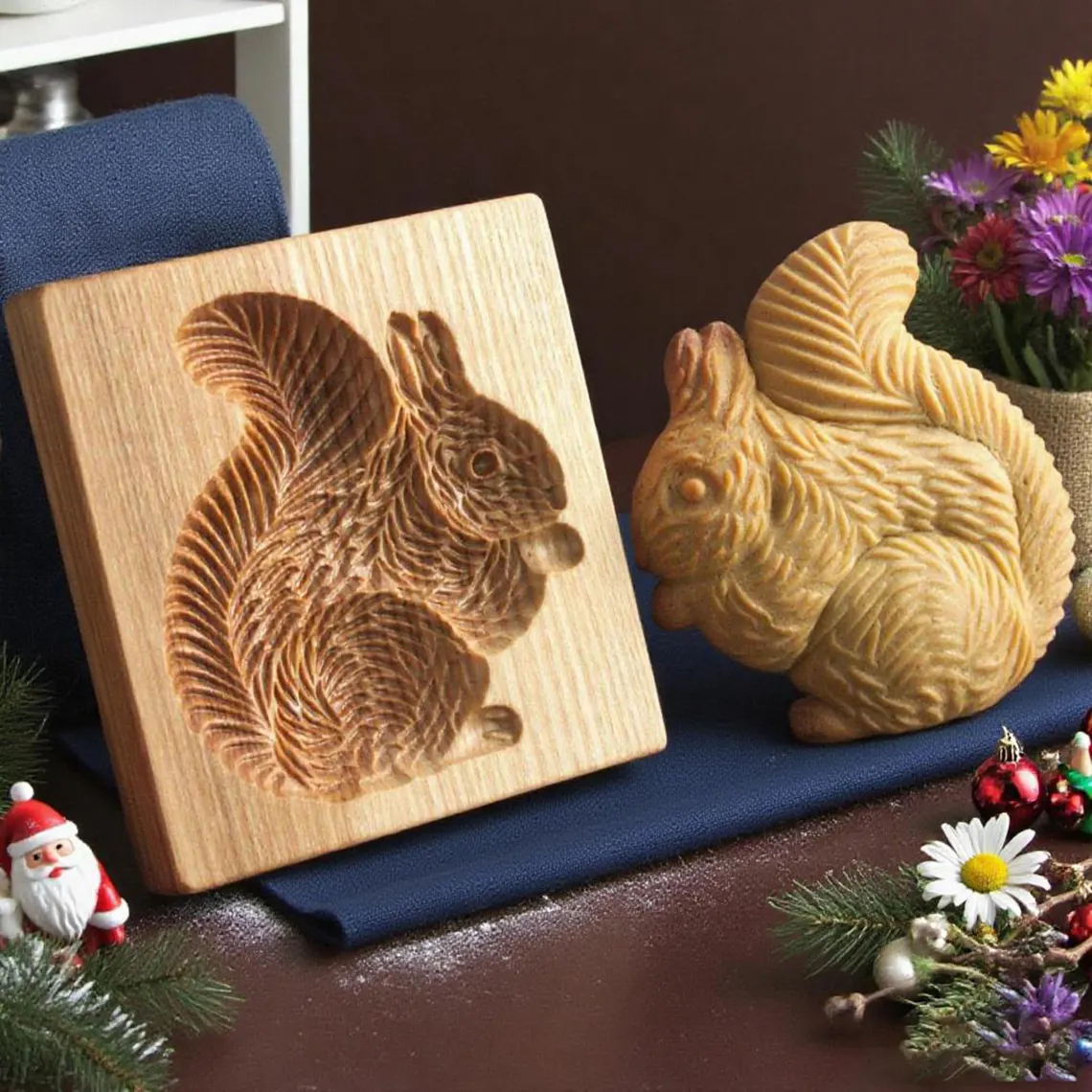 Squirrel Wooden Cookie Cutter