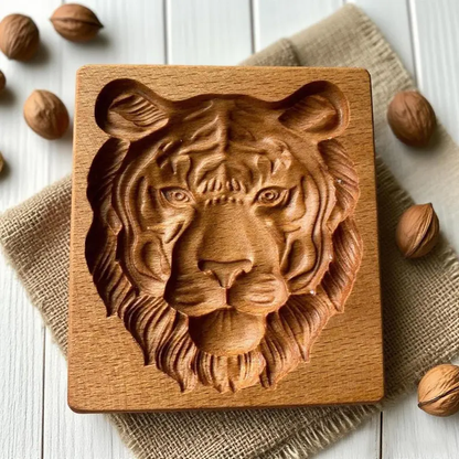 Tiger Wooden Cookie Cutter