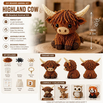 🧵✨Tiny 3D Beaded Animal DIY Kit