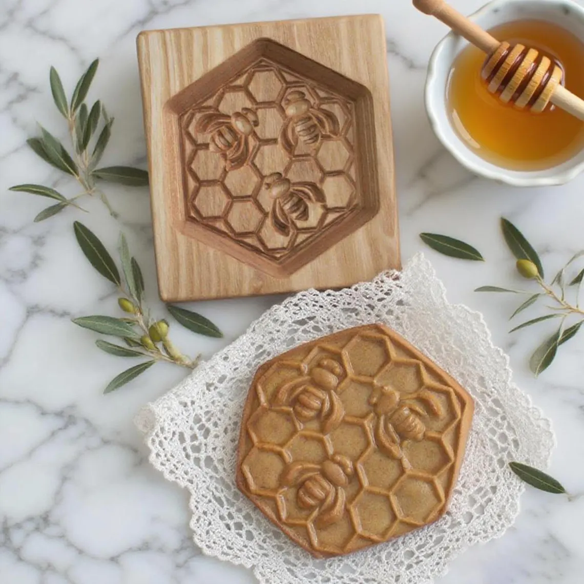 Bee Wooden Cookie Cutter