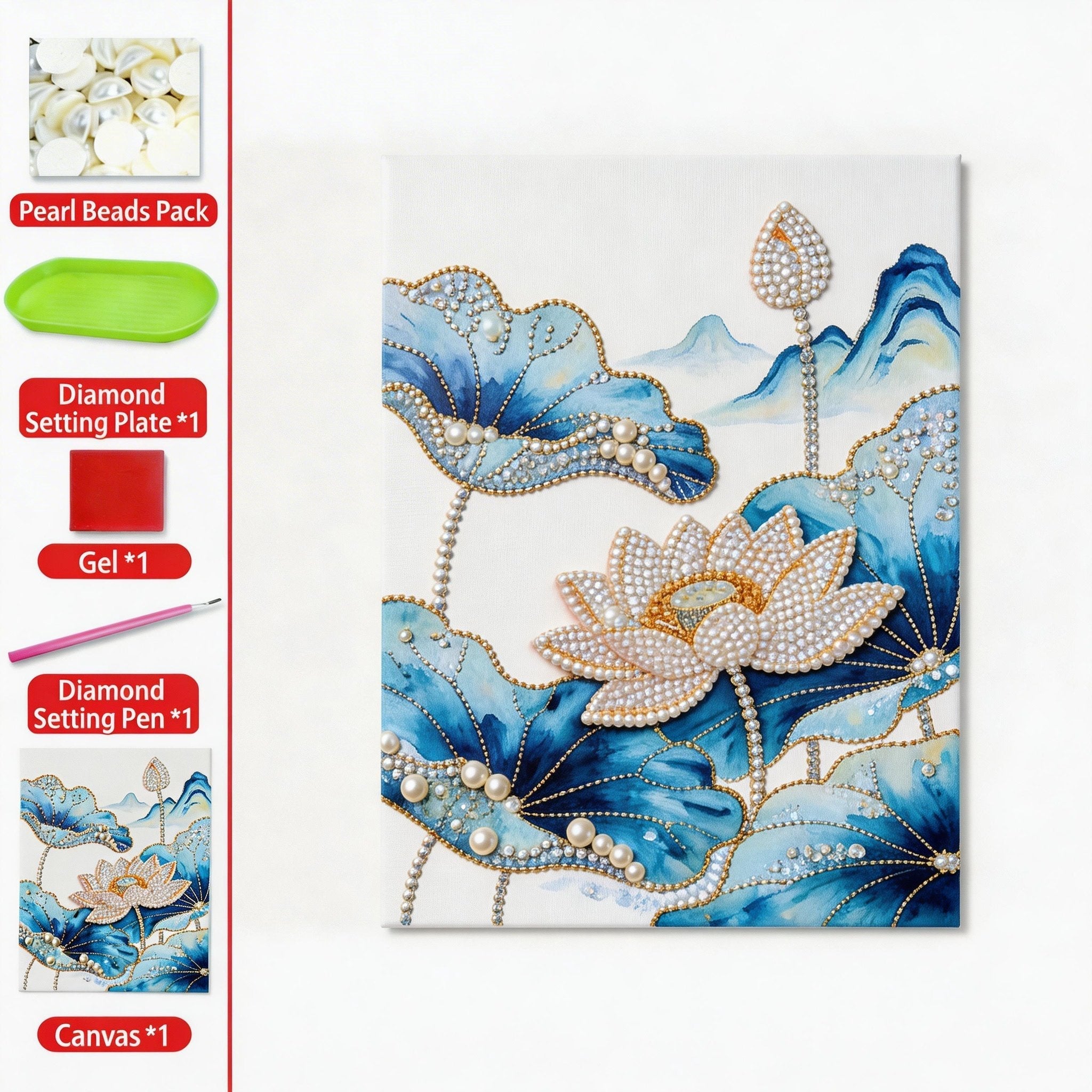 🔥Last Day 49% OFF - 🏰✨ DIY Castle Pearl Bead Painting Kit – Beginner-Friendly Sparkling Art Kit