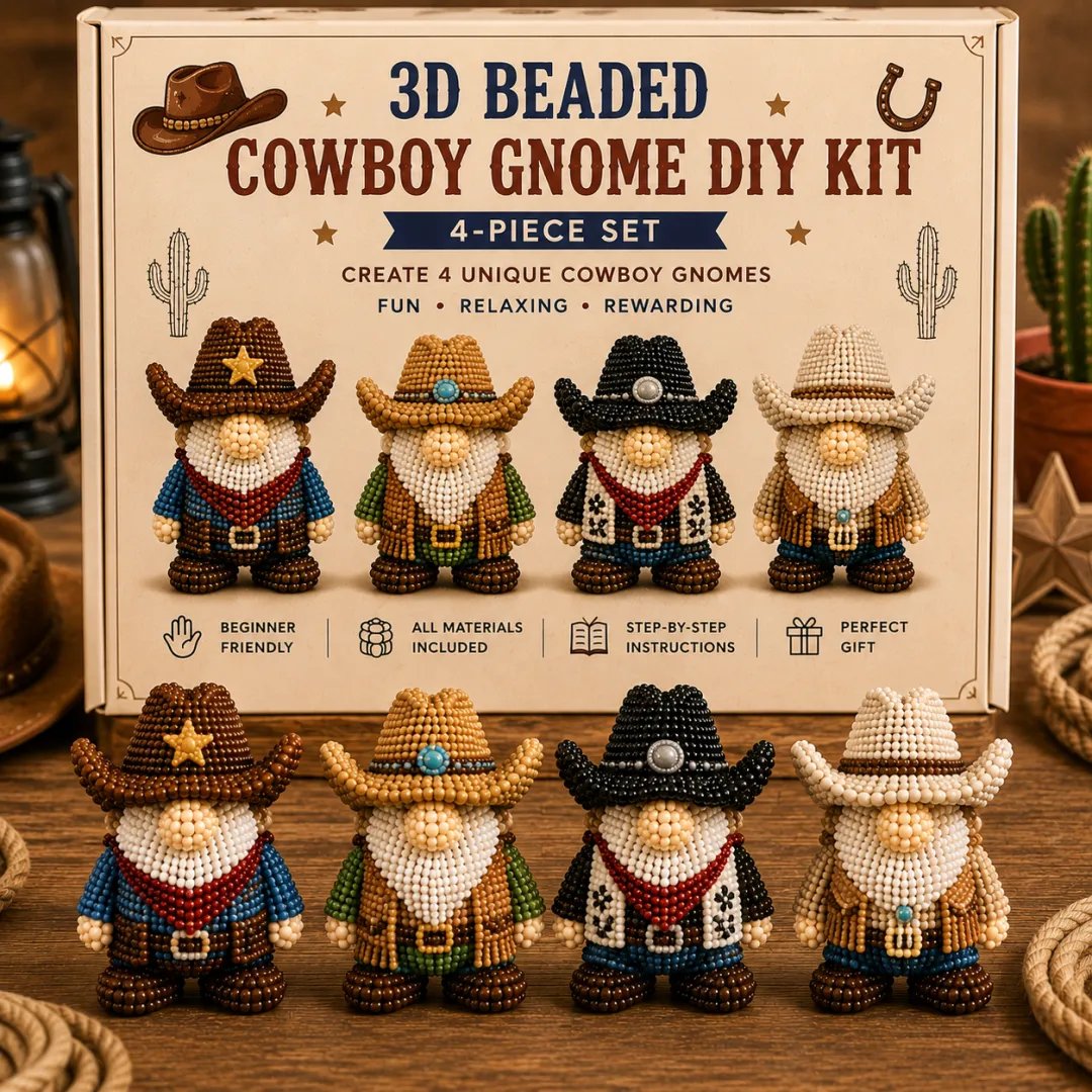 🔥LAST DAY 50% OFF - 🍄3D Beaded Gnome DIY Kit