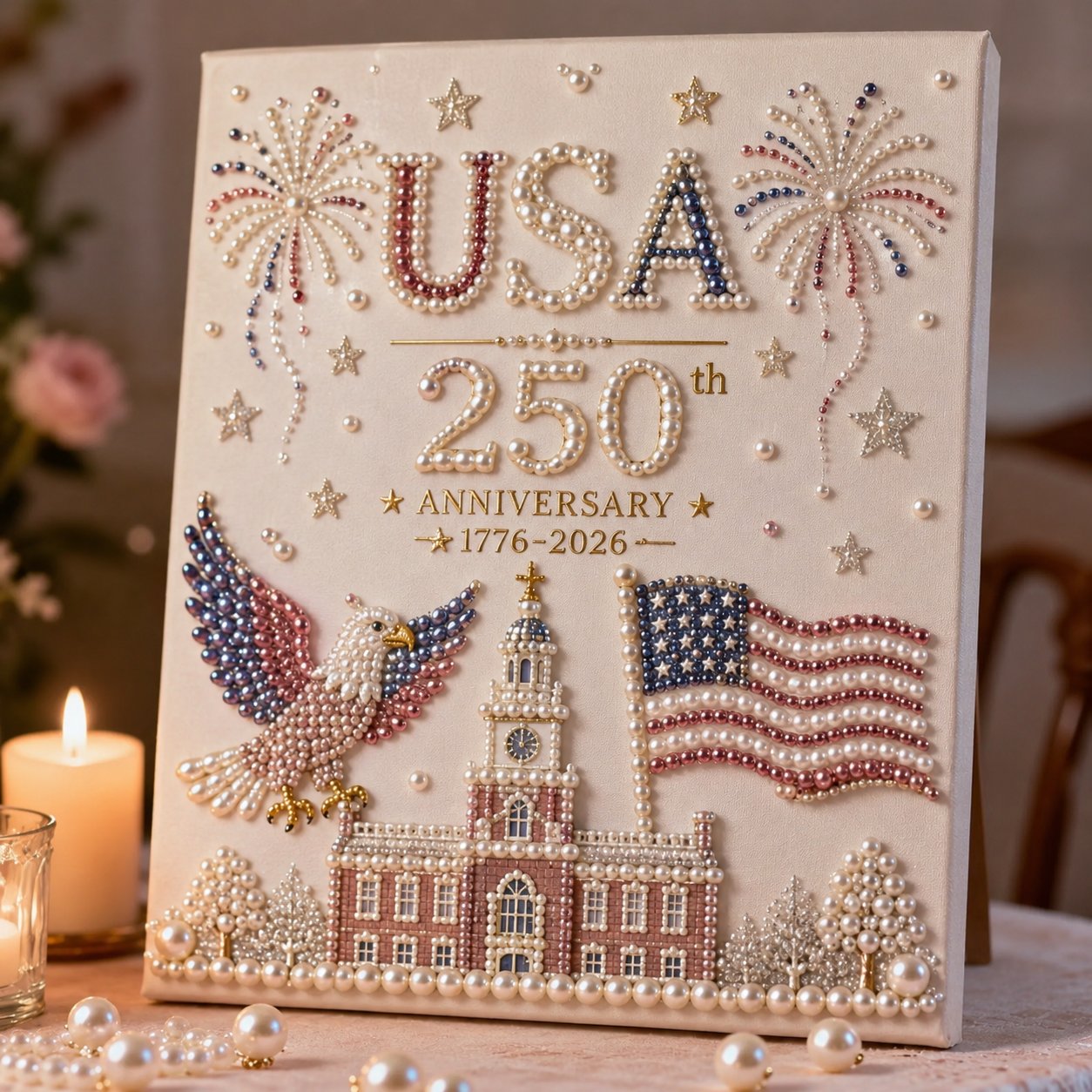 🇺🇸 USA 250th Anniversary DIY Pearl Painting Kit ✨❤️‍🔥