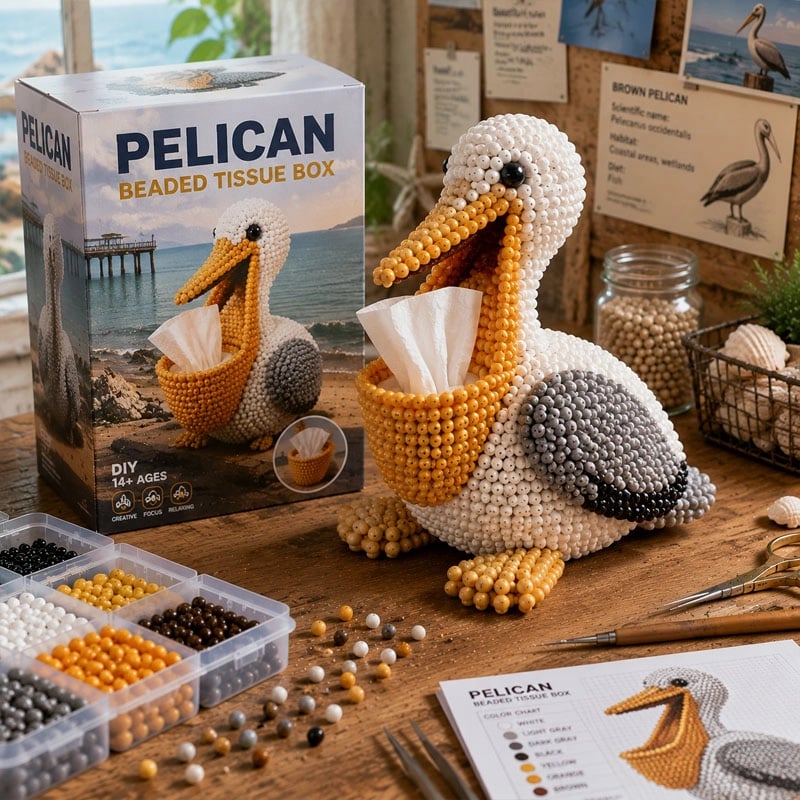 🔥Last Day 50% OFF 🦘 Beaded Animal Tissue Box DIY Kit